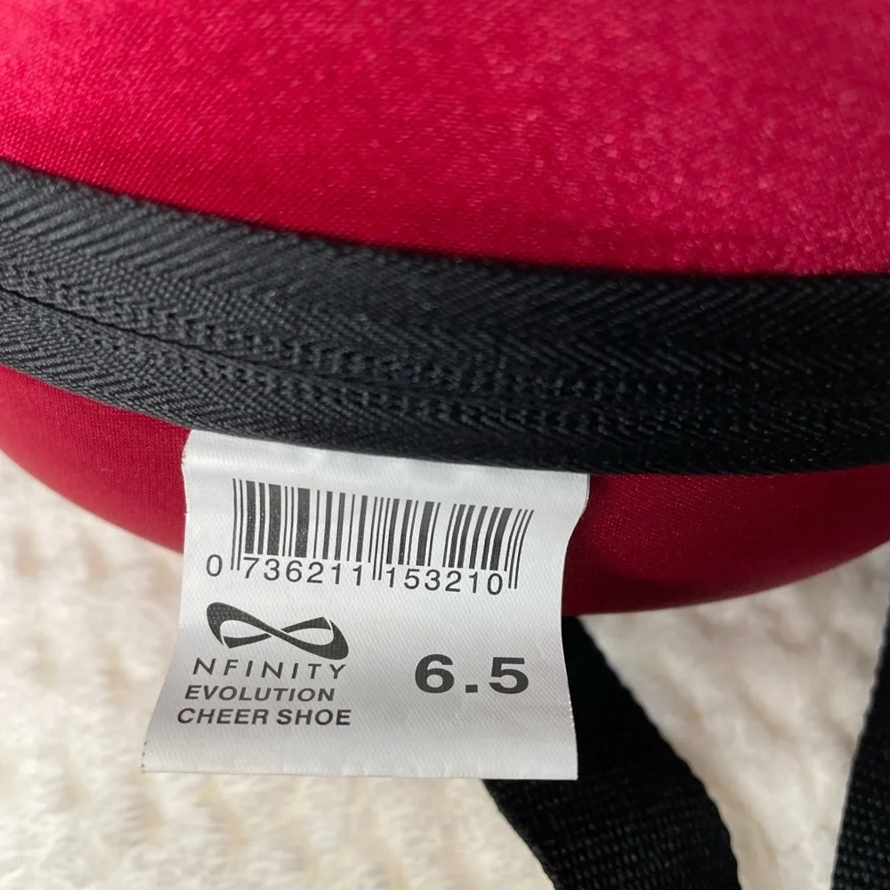 NFINITY Red Cheer Shoe Case. size 6.5